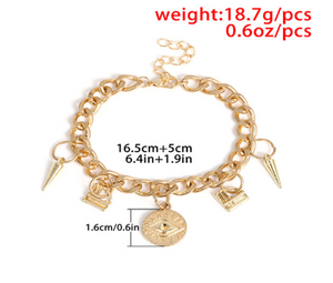 Gold Silver Ornaments Bracelet - Secret Apparel