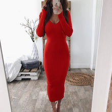 Load image into Gallery viewer, Long Sleeve Bodycon Dress - Secret Apparel
