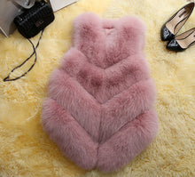 Load image into Gallery viewer, Sleeveless Faux Fur Coat - Secret Apparel
