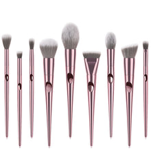 Load image into Gallery viewer, 10 Pcs Metallic Makeup Brushes - Secret Apparel
