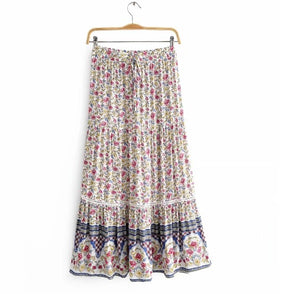 Printed Tiered Gypsy Skirt - Secret Apparel