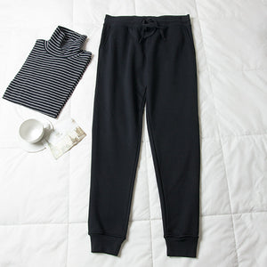 Cuffed Tie Waist Joggers - Secret Apparel