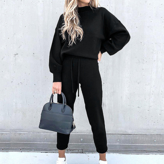 Two-piece Sweatshirt and Bottom Set - Secret Apparel