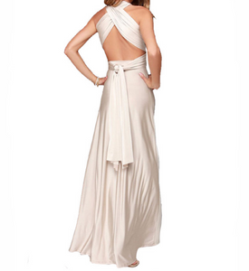 Plunge Tie Waist Maxi Dress - Secret Apparel