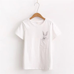 Women Rabbit T-shirt Top - Secret Apparel