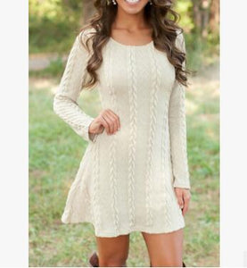 Long Sleeves Loose Knitted Sweater - Secret Apparel