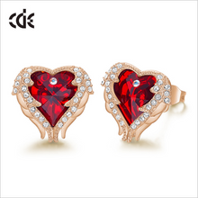 Load image into Gallery viewer, Shiny Heart Shaped Earrings - Secret Apparel
