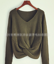 Load image into Gallery viewer, Knitted Wraped Sweater - Secret Apparel
