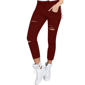 Ripped Casual Skinny Pants - Secret Apparel