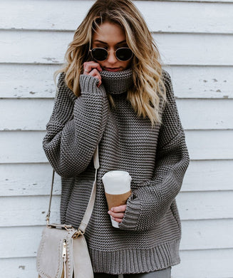 Lined Turtleneck Sweater - Secret Apparel