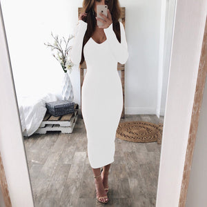 Long Sleeve Bodycon Dress - Secret Apparel