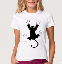 Load image into Gallery viewer, Cat Print T-shirt Top - Secret Apparel
