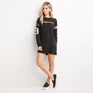 Round Neck Black Short Dress - Secret Apparel