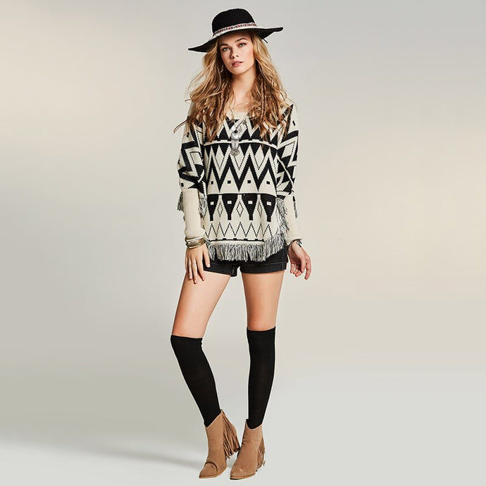 Long Sleeve Round Neck Sweater - Secret Apparel