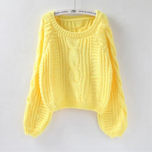 Load image into Gallery viewer, Loose Fit Long Lantern Sleeve Knitted Sweater - Secret Apparel
