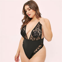 Load image into Gallery viewer, Plus Size Mesh Bodysuit - Secret Apparel
