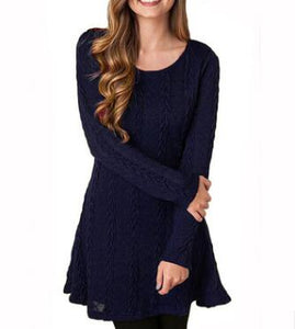 Long Sleeves Loose Knitted Sweater - Secret Apparel