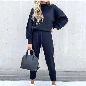 Two-piece Sweatshirt and Bottom Set - Secret Apparel