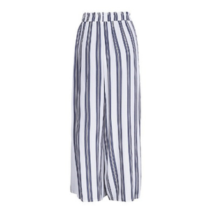 Split leg stripe wide leg pants - Secret Apparel