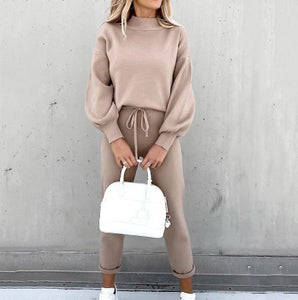 Two-piece Sweatshirt and Bottom Set - Secret Apparel