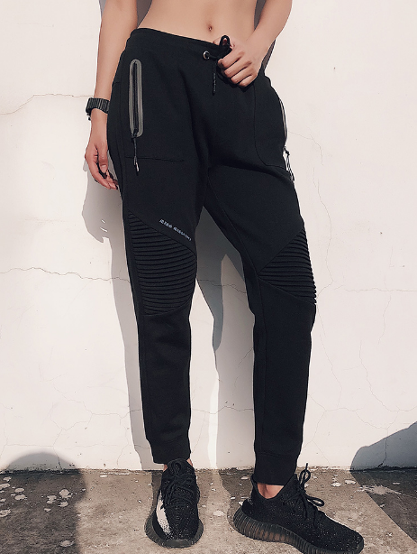 Zip Pocket Pleated Joggers - Secret Apparel