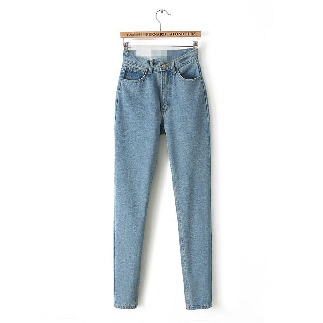 Denim Straight Leg Jeans Bottoms - Secret Apparel