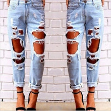 Load image into Gallery viewer, Ripped Boyfriend Jeans Pants - Secret Apparel
