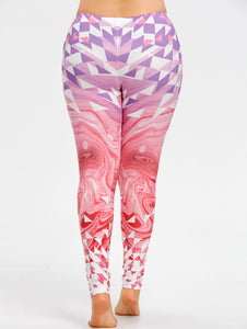 Plus Size Printed Leggings - Secret Apparel