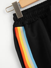 Load image into Gallery viewer, Women Rainbow Striped Elastic Shorts - Secret Apparel
