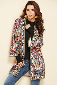 Exotic Print Jacket Top - Secret Apparel