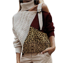 Load image into Gallery viewer, Leopard Patchwork Sweater - Secret Apparel
