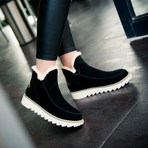 Suede Warm Ankle Boots - Secret Apparel