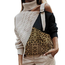 Load image into Gallery viewer, Leopard Patchwork Sweater - Secret Apparel
