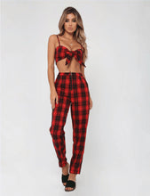 Load image into Gallery viewer, High Waist Check Pants - Secret Apparel
