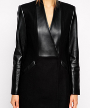 Load image into Gallery viewer, Black PU leather Long Coat - Secret Apparel
