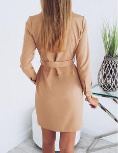 Slim Fit Coat Dress - Secret Apparel