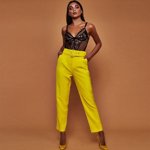 High Waist Straight Trousers - Secret Apparel