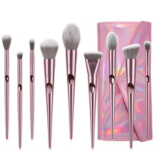 Load image into Gallery viewer, 10 Pcs Metallic Makeup Brushes - Secret Apparel
