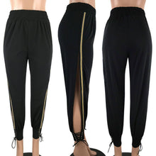 Load image into Gallery viewer, Black Side Slit Jasmine Trousers - Secret Apparel
