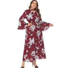 Load image into Gallery viewer, Bell Sleeve Plus Size Maxi Dress - Secret Apparel
