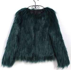 Fluffy Faux Fur Coat - Secret Apparel