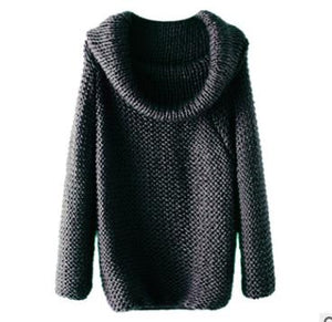 Knitted Mohair Loose Sweater - Secret Apparel