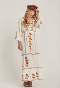 Cotton Embroidered Maxi Dress - Secret Apparel