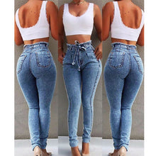 Load image into Gallery viewer, Paper Bag Waist Jeans - Secret Apparel
