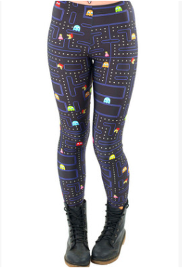 PacMan Pattern Printed Leggings - Secret Apparel