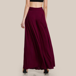 Chiffon Wide Leg Pants - Secret Apparel