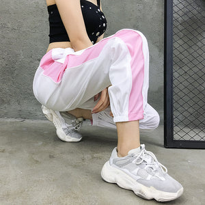 Pink Striped Joggers Sweatpants - Secret Apparel