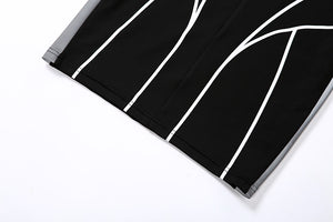 Black Reflective Panel Hip Dress - Secret Apparel