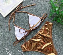 Load image into Gallery viewer, Shiny Two-piece Bikini Set - Secret Apparel
