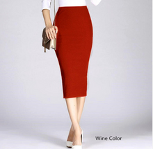 Load image into Gallery viewer, High Waist Thin Pencil Skirt - Secret Apparel
